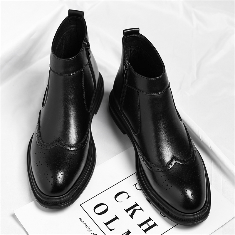 Men Formal Wear Top - Autumn Winter Thick Soled Men Business