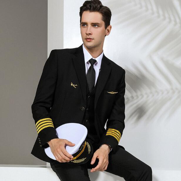 Men Formal Wear Coat - Aviation Professional Wear Aviator Uniform Men