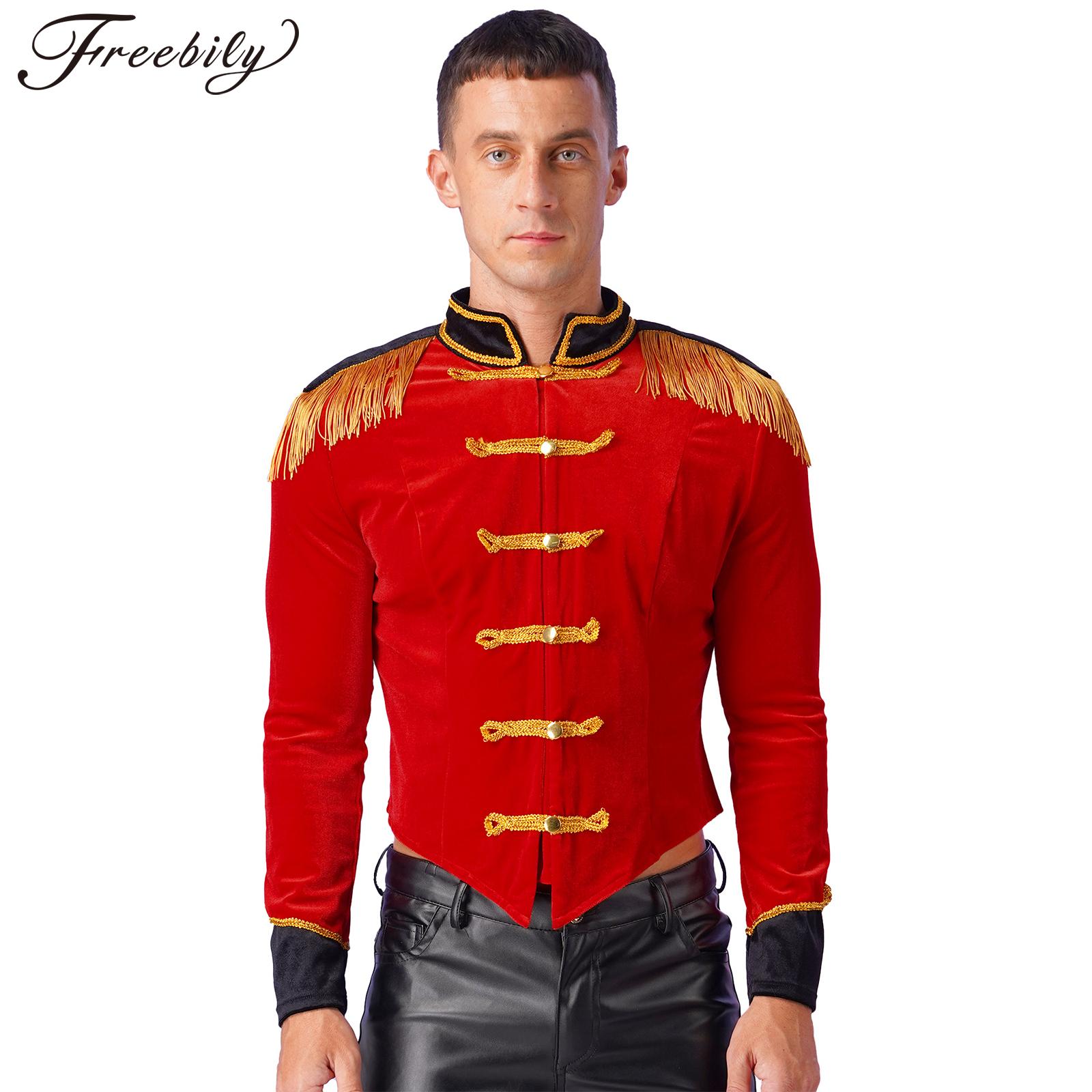 Men Formal Wear Coat - Mens Circus Ringmaster Costume Long Sleeve