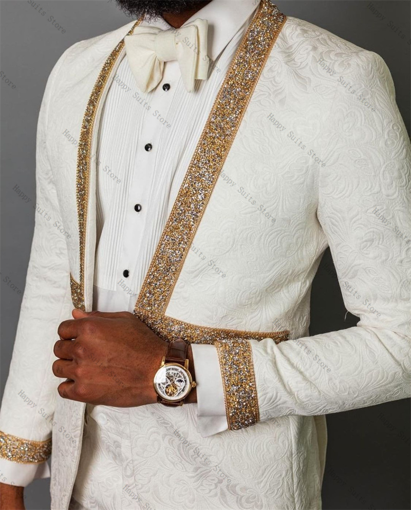 White Autumn Men Suit Set 2 Pi - đánh giá và giá Formal Wear Jersey For Men