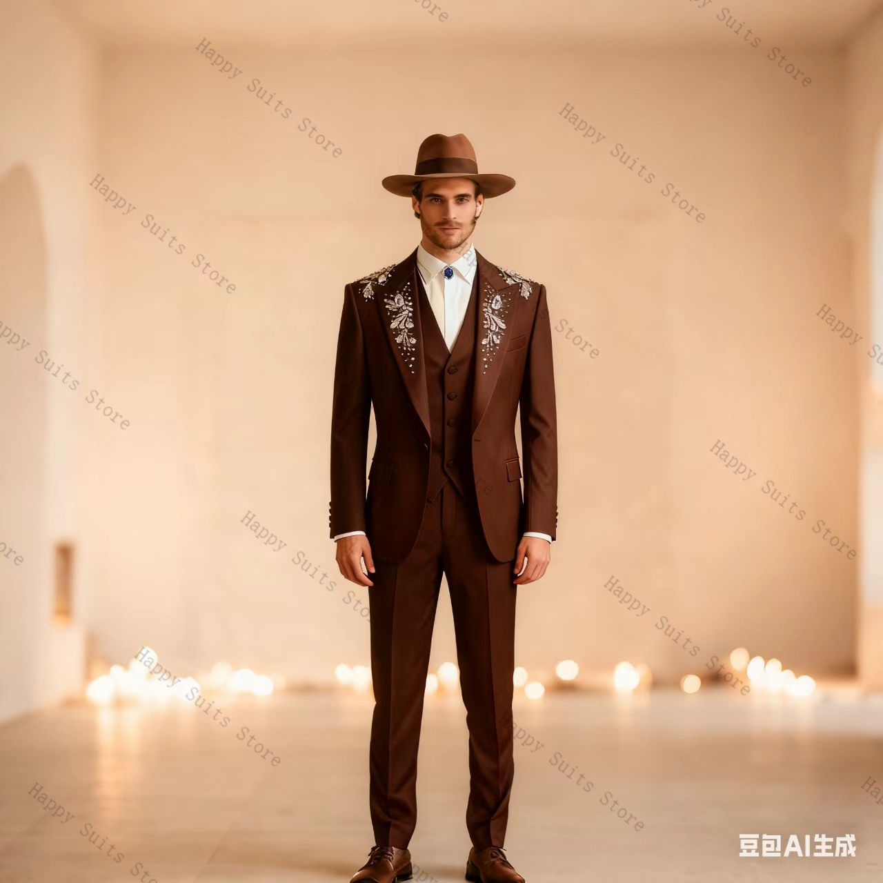 Blue Crystals Men Suit Set 3 P - đánh giá và giá Formal Wear Jersey For Men