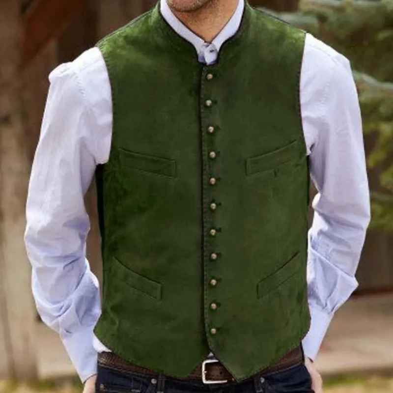 Men Vest Coffee Suede Velvet S - đánh giá và giá Formal Vest Waistcoat