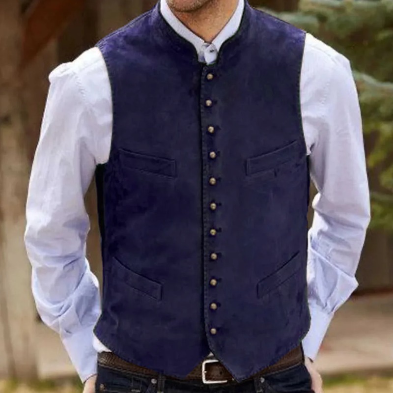 Men Vest Coffee Suede Velvet S - đánh giá và giá Formal Vest Waistcoat