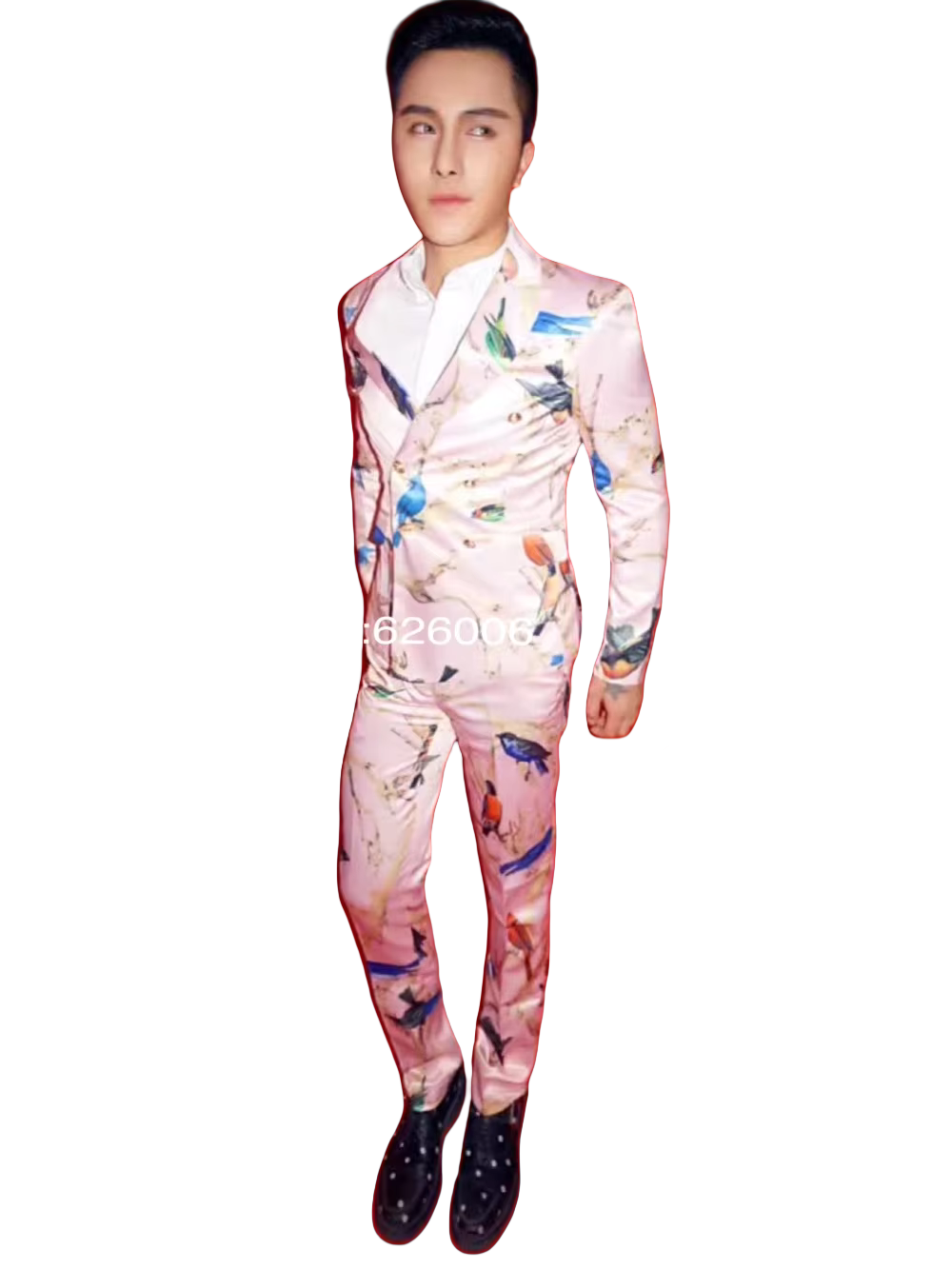 Men's Fashion Flower Pink Bird - đánh giá và giá Men Formal Party Wear Dress