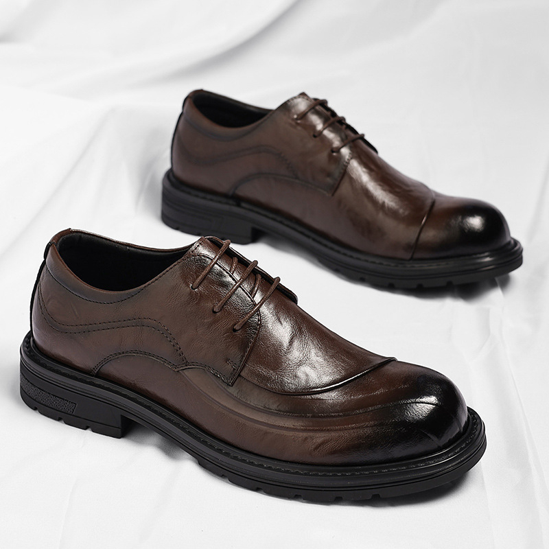 Brown Burnished Genuine Leathe - đánh giá và giá Men'S Formal Party Wear Shoes