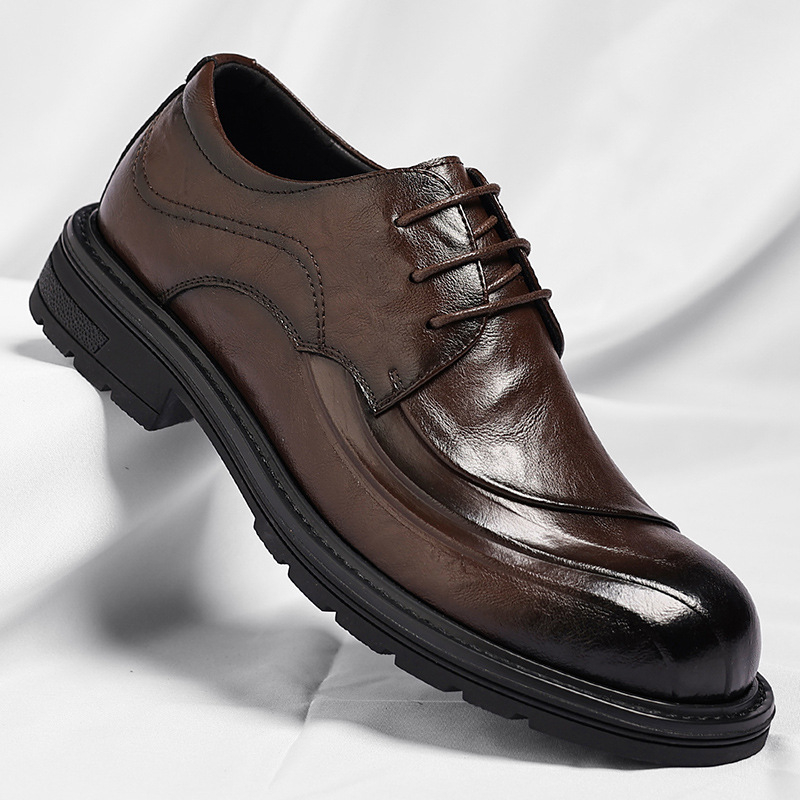 Brown Burnished Genuine Leathe - đánh giá và giá Men'S Formal Party Wear Shoes