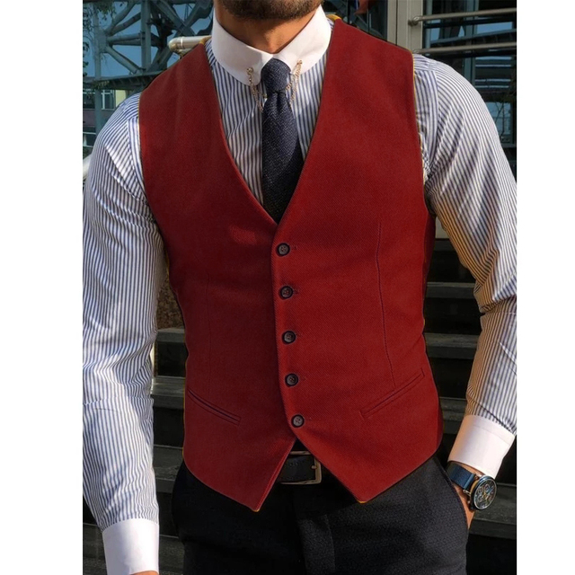 Men's Suit Formal V Neck Wool  - đánh giá và giá Formal Vest Waistcoat