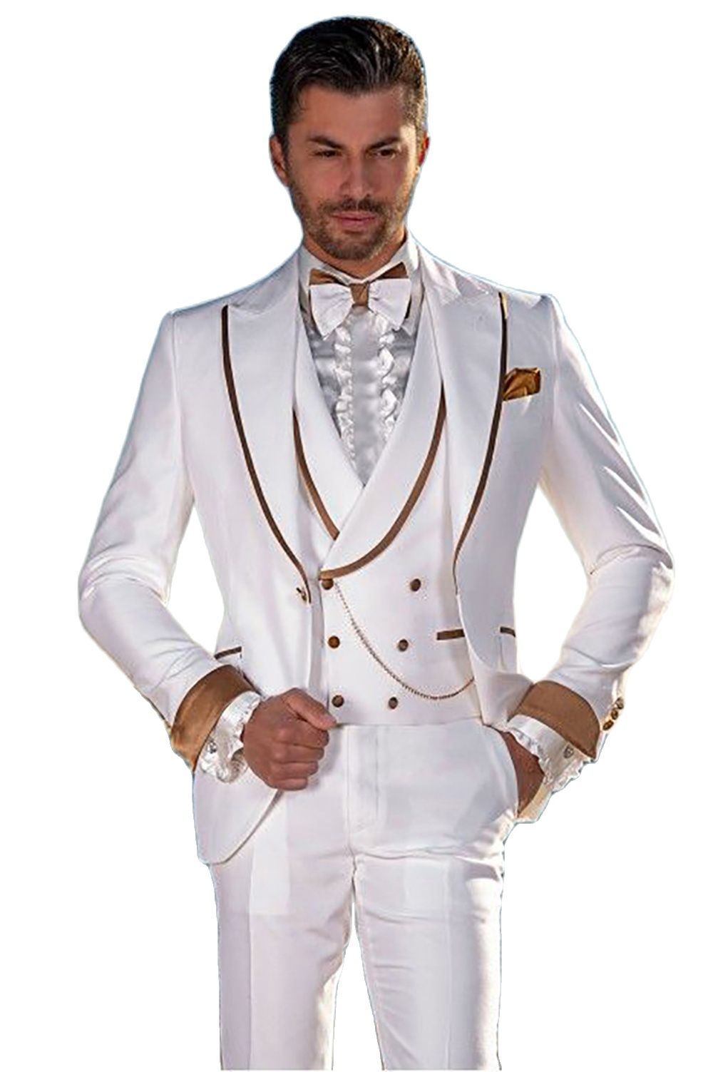 Custom Made White Men Suits We - đánh giá và giá Men Formal Party Wear Dress