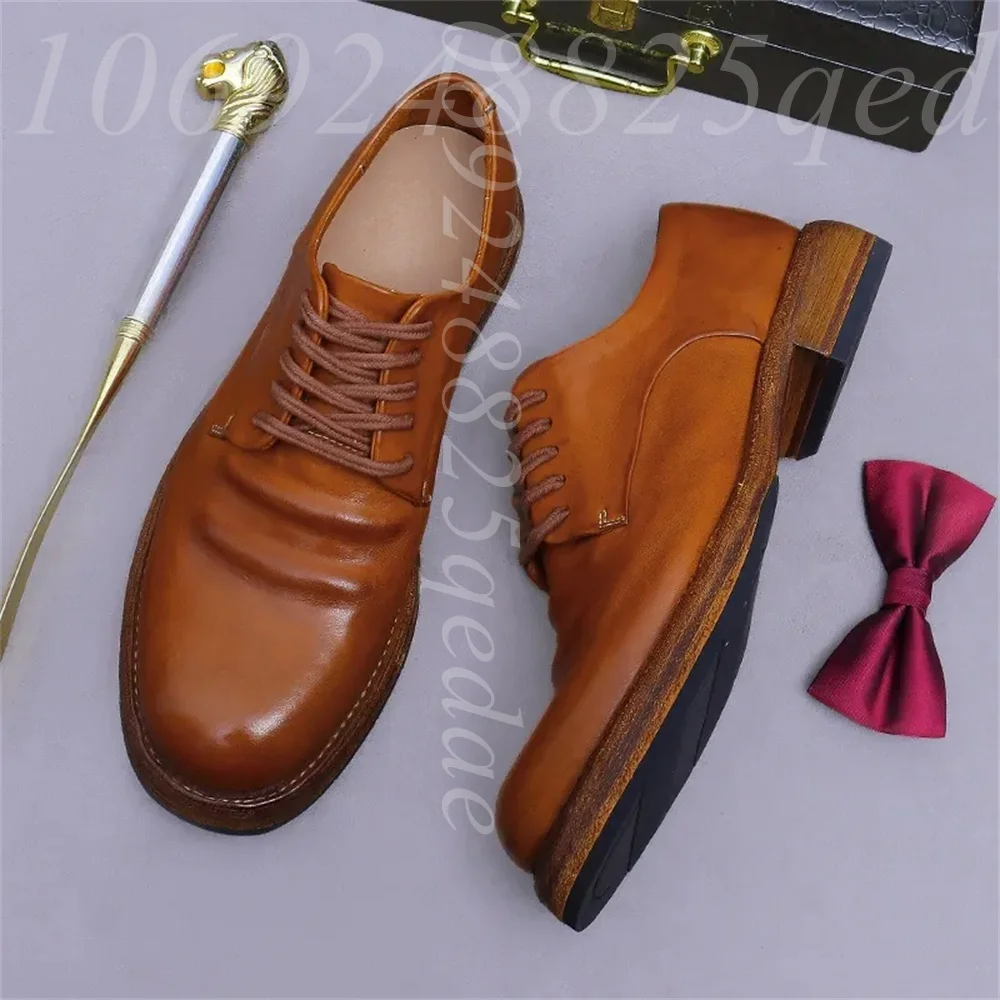 Men's Handmade Vintage Lace-Up - đánh giá và giá Formal Men Daily Wear Footwear