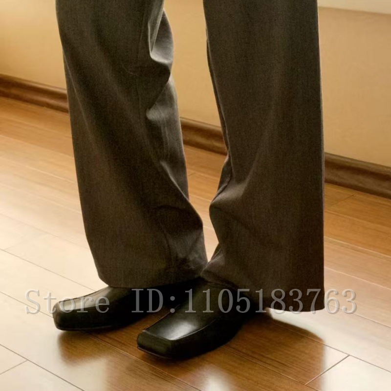 Men's Black Leather Square Toe - đánh giá và giá Formal Men Daily Wear Footwear