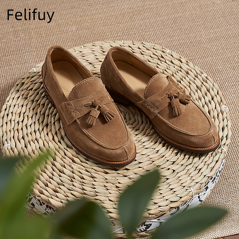 New Brown Men Flat Loafers Cow - đánh giá và giá Men Formal Party Wear Dress