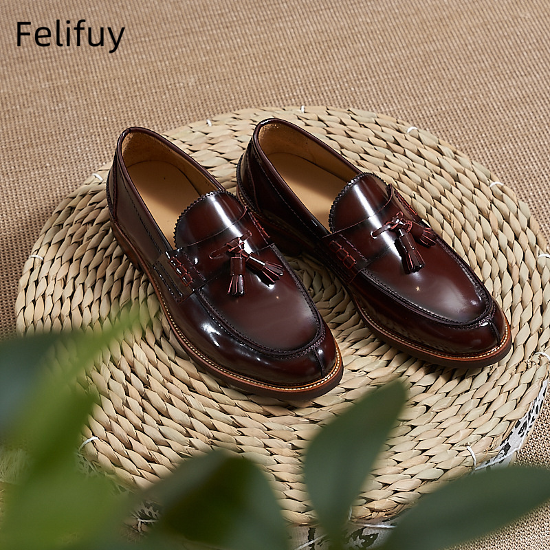 New Brown Men Flat Loafers Cow - đánh giá và giá Men Formal Party Wear Dress
