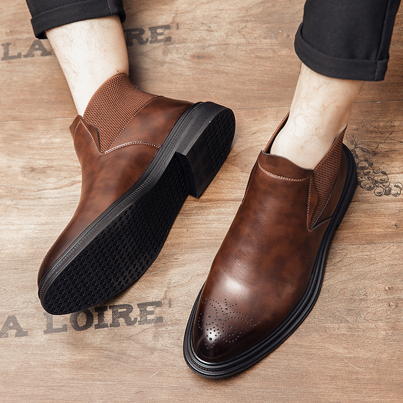 High-top leather shoes are ver - đánh giá và giá Men Formal Wear Top