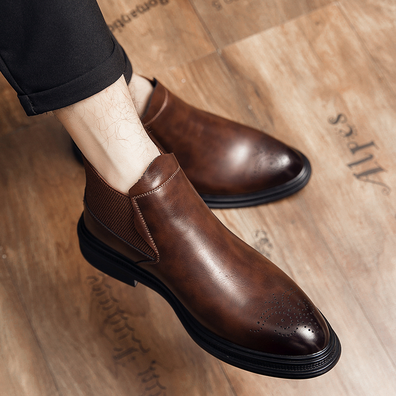 High-top leather shoes are ver - đánh giá và giá Men Formal Wear Top