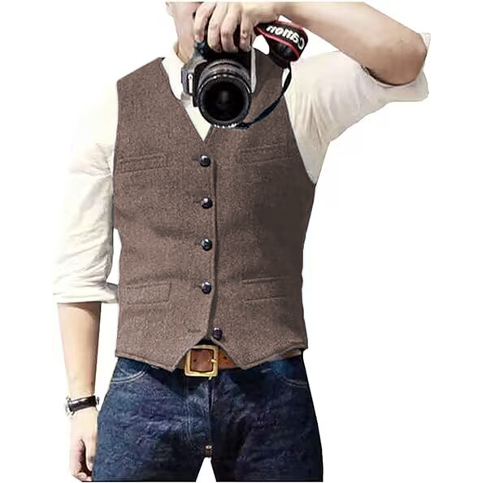 Men's Suit Vest V Neck Wool He - đánh giá và giá Formal Vest Waistcoat