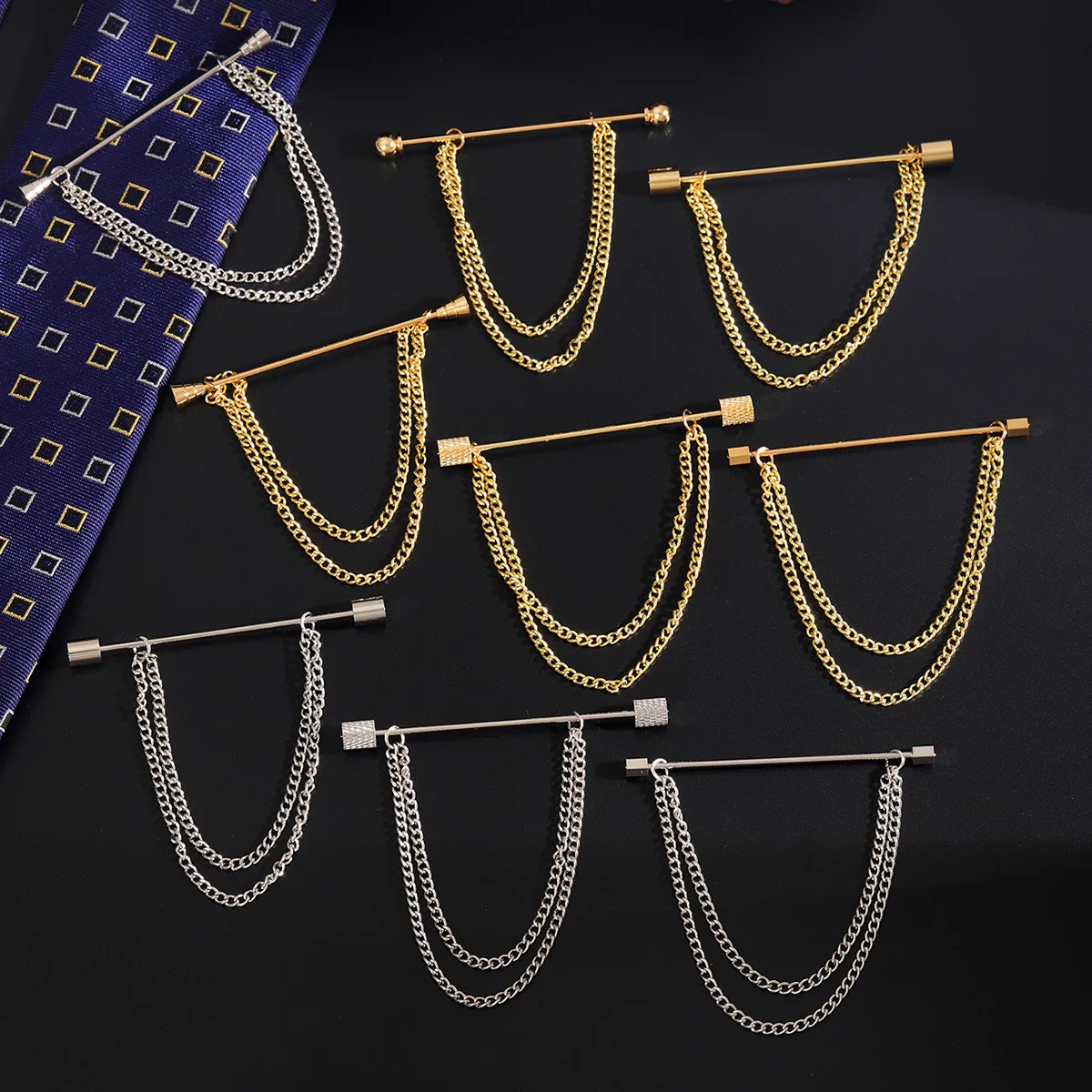 Collar Stays Pin Simple Men's  - đánh giá và giá Collar Stay Metal