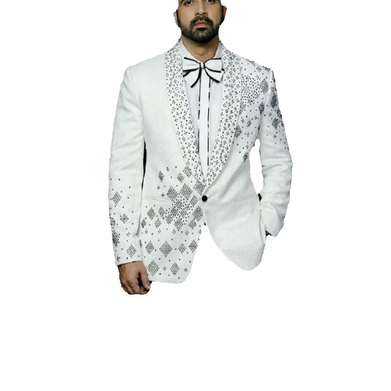 Crystals Men Suit Set 2 Pcs Gr - đánh giá và giá Formal Wear Jersey For Men