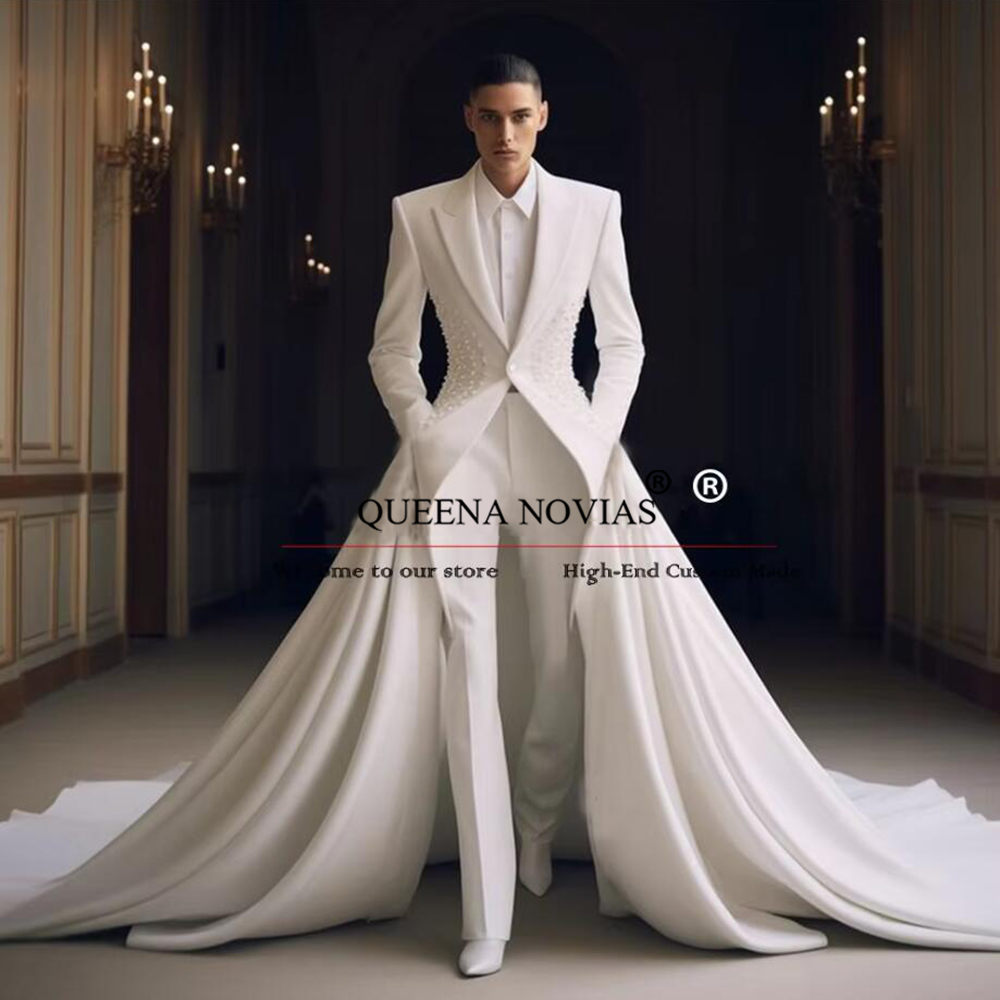 Elegant Pearls Men Suits With  - đánh giá và giá Formal Wear Jersey For Men